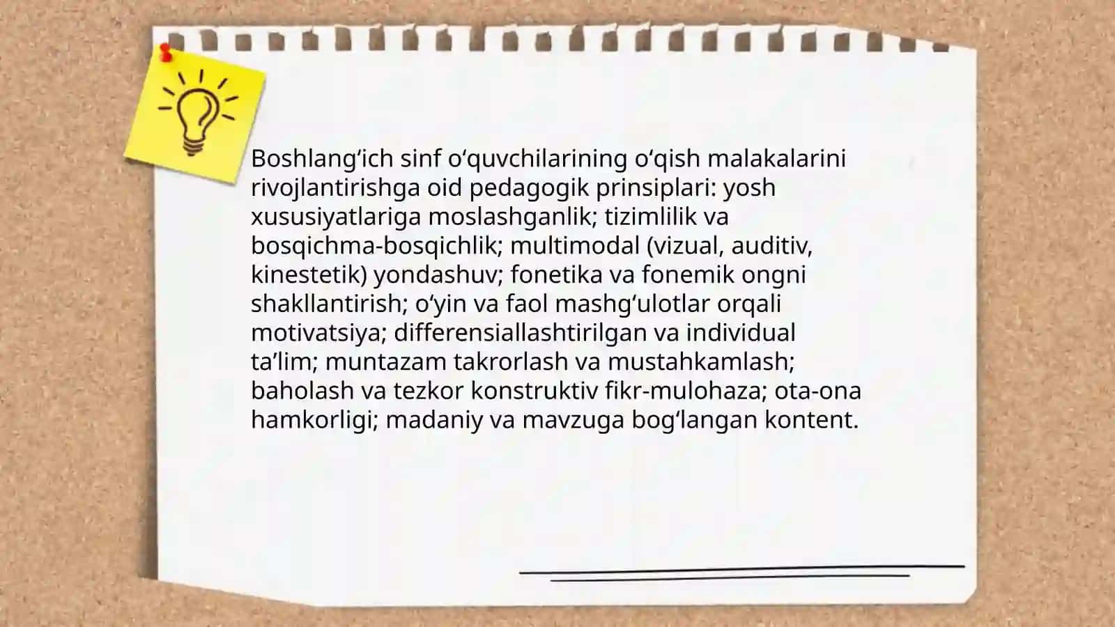 Boshlang'ich sinfda o'qish va o'qish malakalarni oshirish dasturi 4