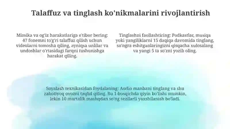 Ingliztili so'zlashishni o'rgatish usullari 4