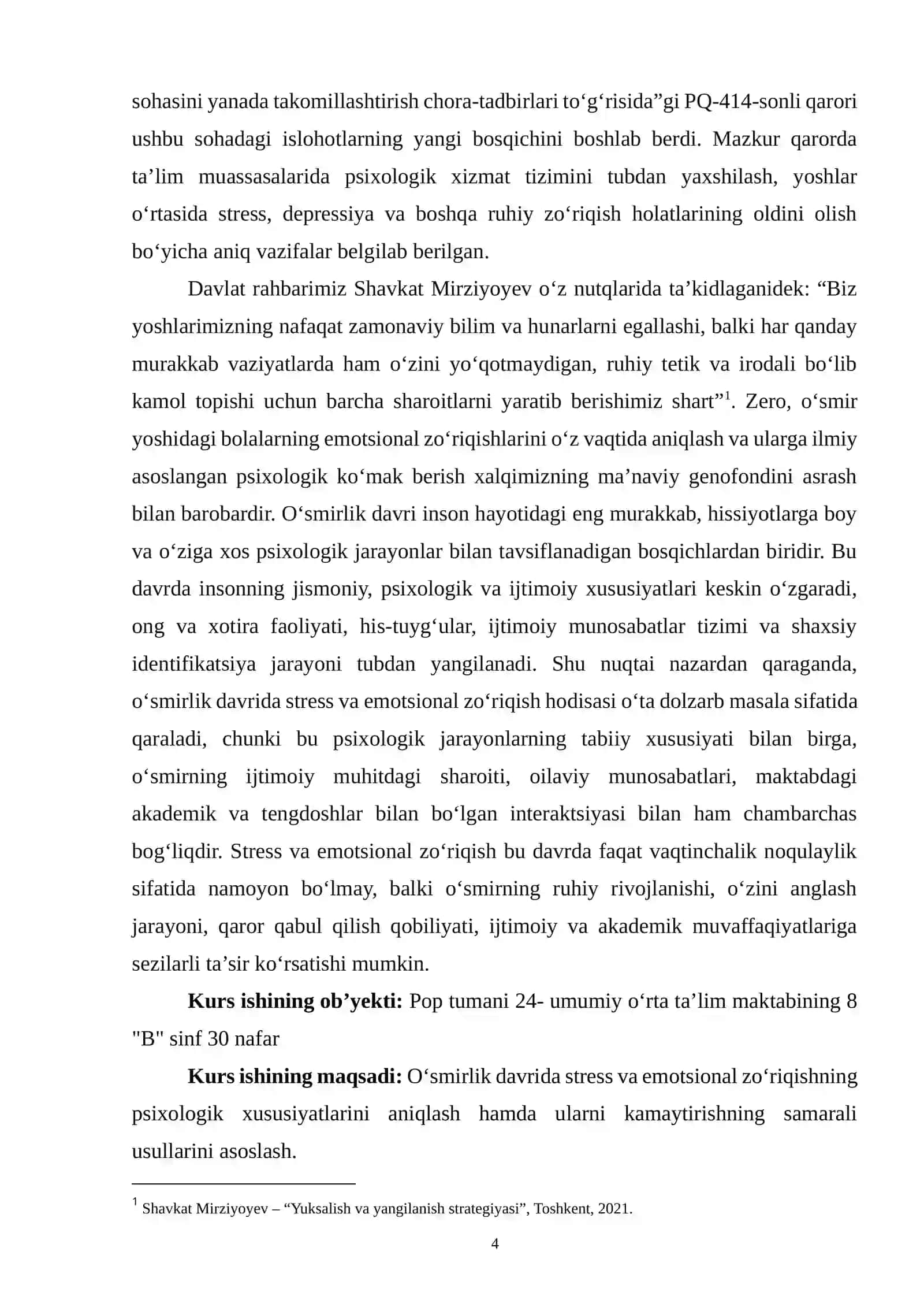 O’SMIRLIK DAVRIDA STRESS VA EMOTSIONAL ZO’RIQISHNING PSIXOLOGIK XUSUSIYATLARI 4