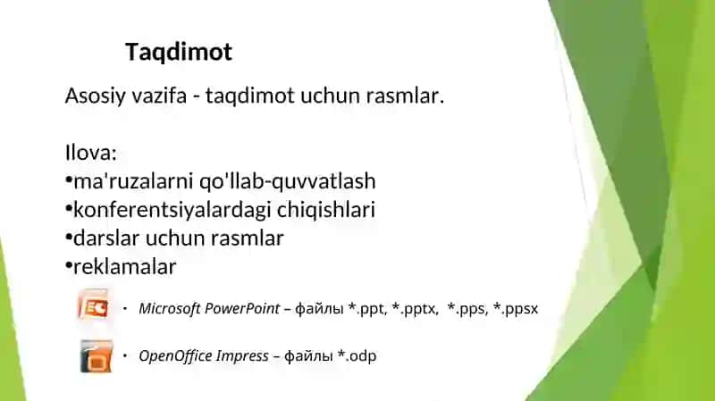 TAQDIMOTLARNI ISHLAB CHIQISHNING INSTRUMЕNTAL VOSITALARI 4