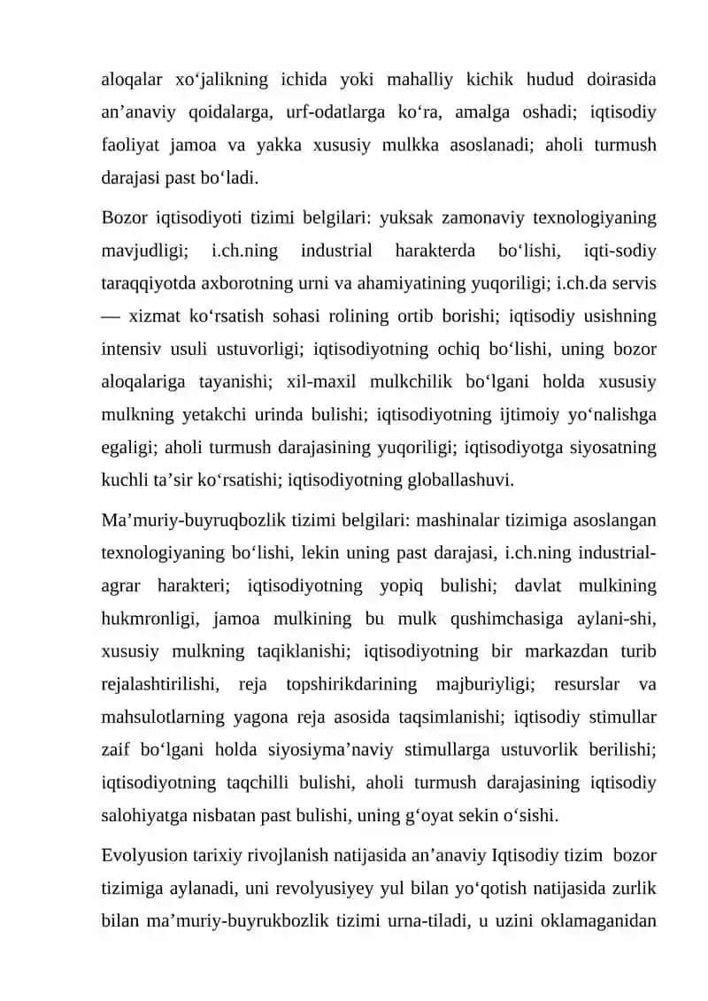 Iqtisodiy tizimlar ularning tarkiblari 4