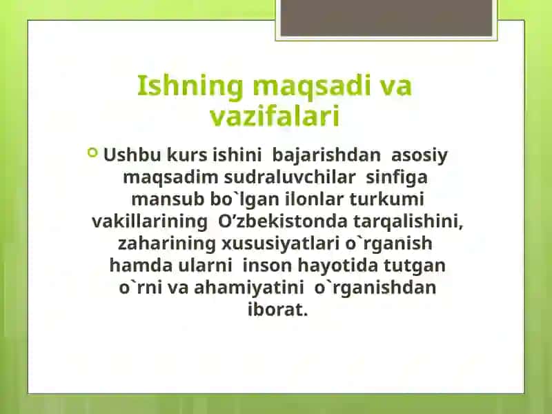 O'zbekistonda uchraydigan zaharli ilonlar va ular zaharining xususiyatlari 4