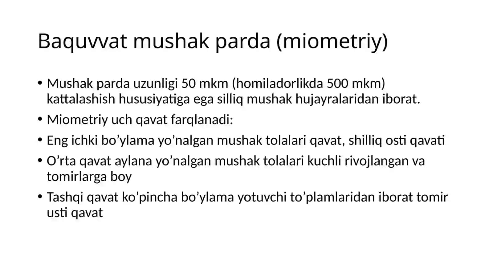 Ayollar jinsiy tizimi. Bachadon. Sutbezlari 4