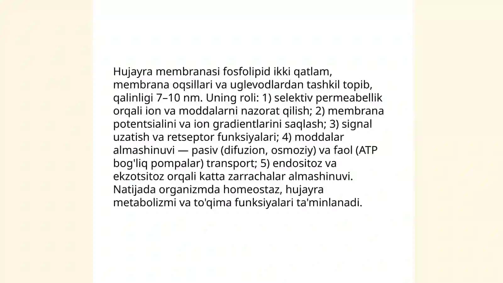 Hujayra va toqimalarning organizm uchun ahamiyati 4