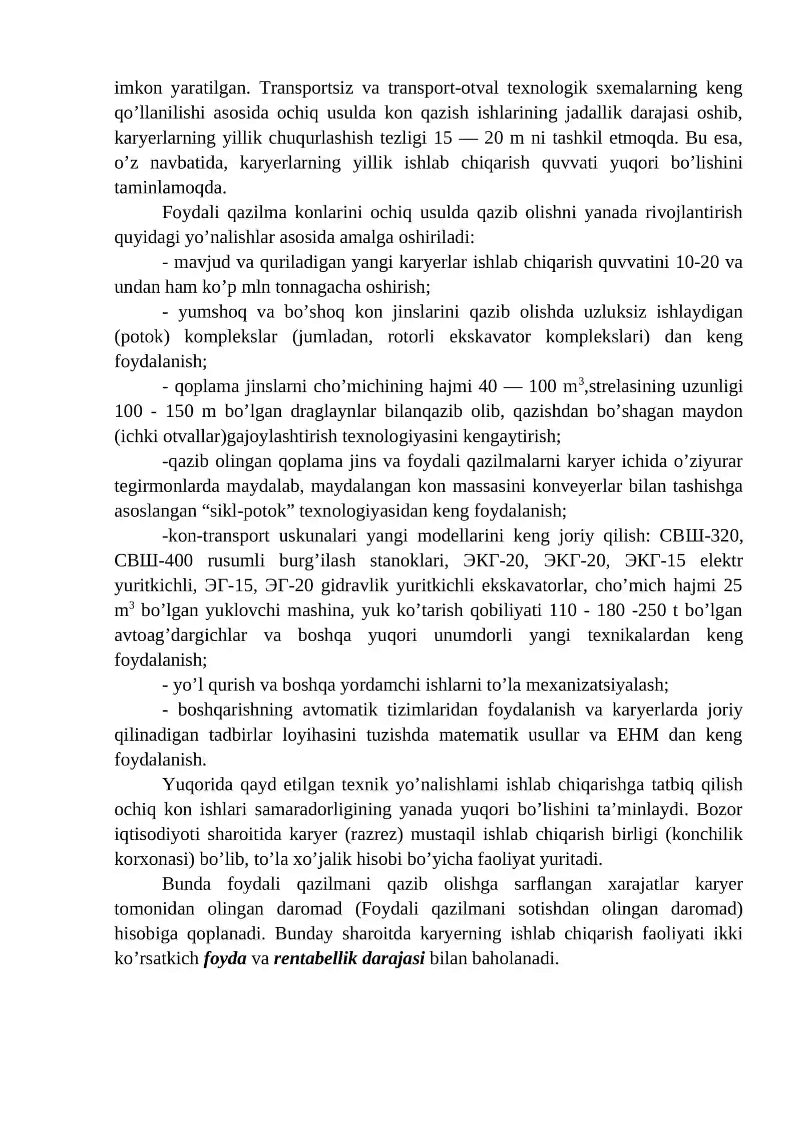 O‘ZBEKISTONDA KONCHILIK SANOATINING O‘RNI VA AHAMIYATI 4