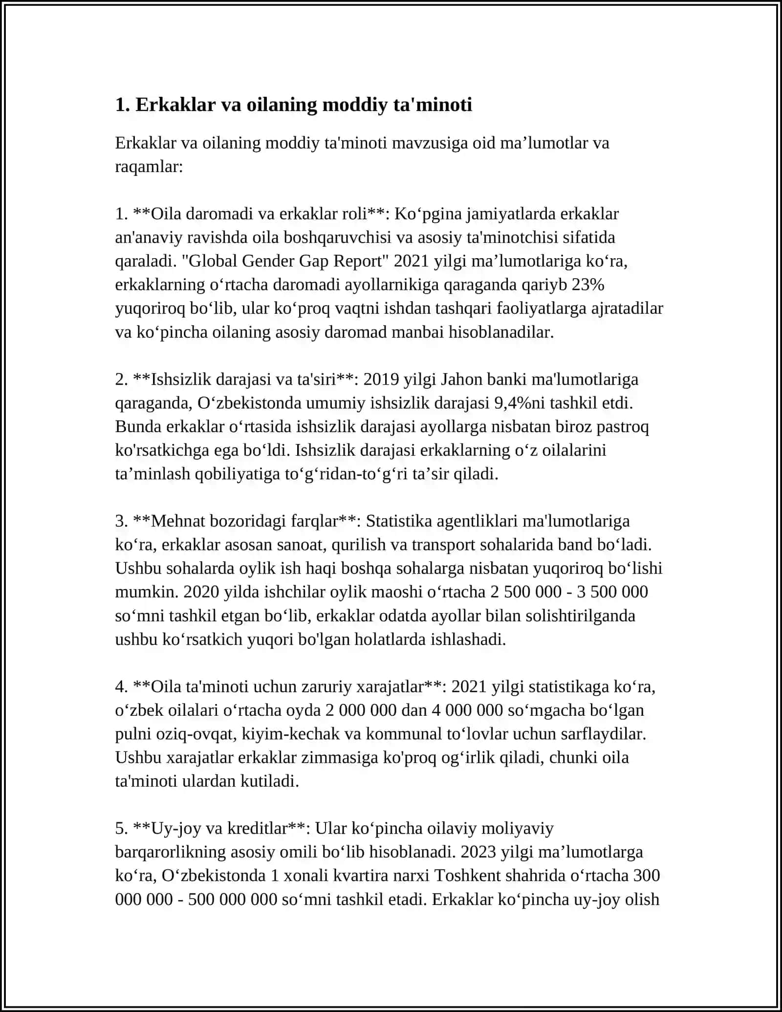 ERKAKLAR MAJBURIYATLARI HAQIDA MUSTAQIL ISH 4
