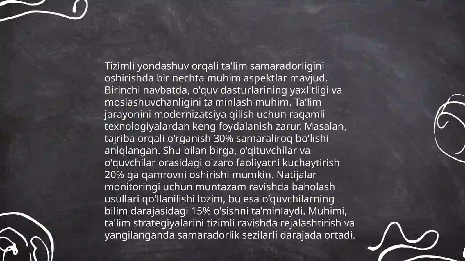 MTMda taʼlimning tizimlilik va izchillilik prinsiplarini amalga oshirish qoidalari 4