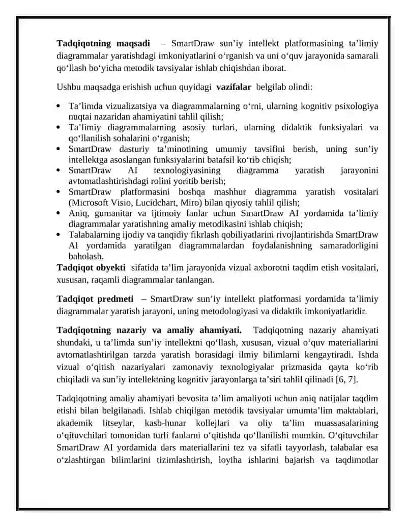 SMARTDRAW AL YORDAMIDA TA'LIMIY DIAGRAMMALAR YARATISH 4