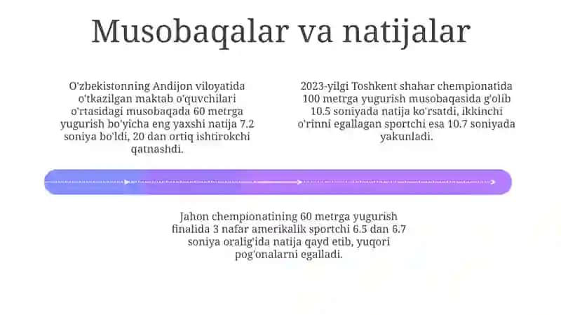 Yengil atletika: Qisqa masofalar va turlari 4