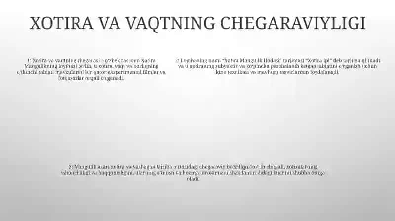 Xotira Mangulik Ifodasi 4