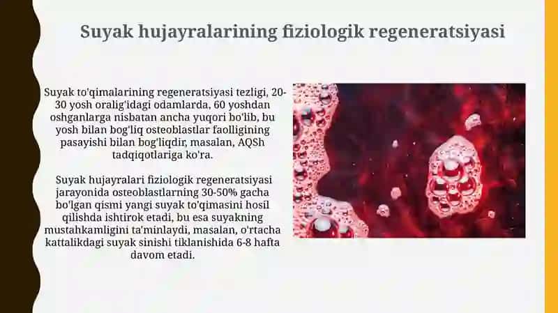Suyak regeneratsiyasini buzuvchi omillar 4