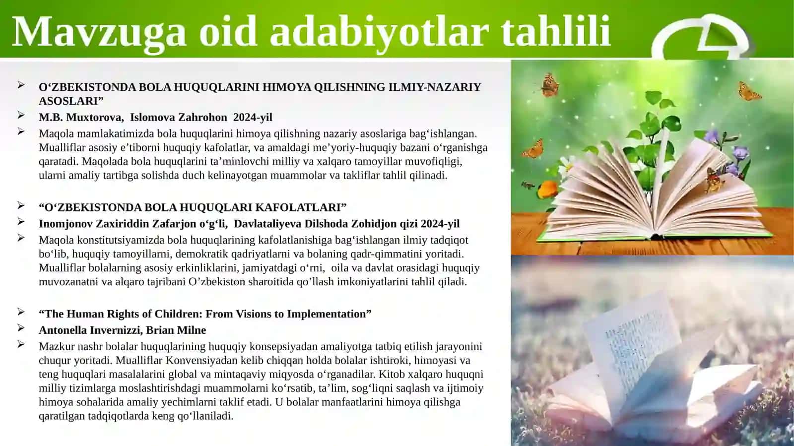 Bola huquqlarini himoya qilish bo‘yicha xalqaro tajribalarni maktabda joriy qilish 4