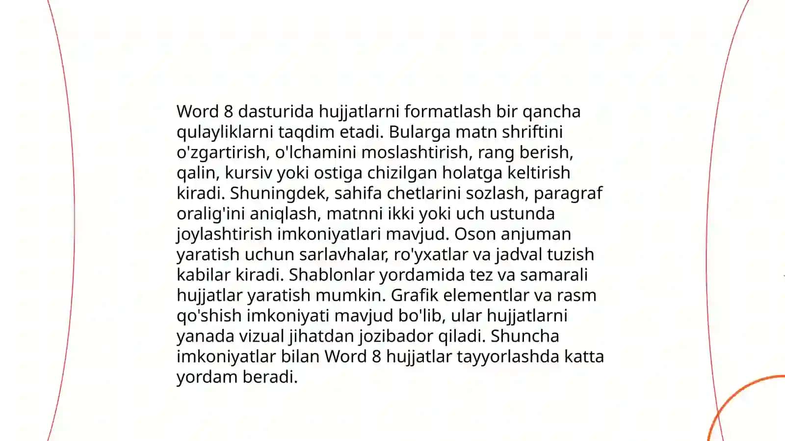 Microsoft Word -7,8,10,11 operatsion tizimlarining yangi imkoniyatlari va qulayliklari 4