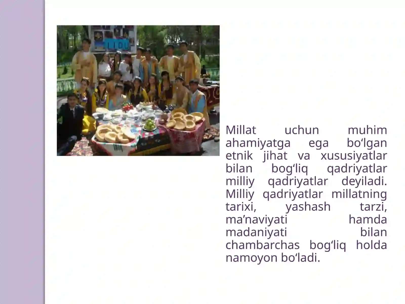 Prezentatsiya: Milliy qadriyatlar 4