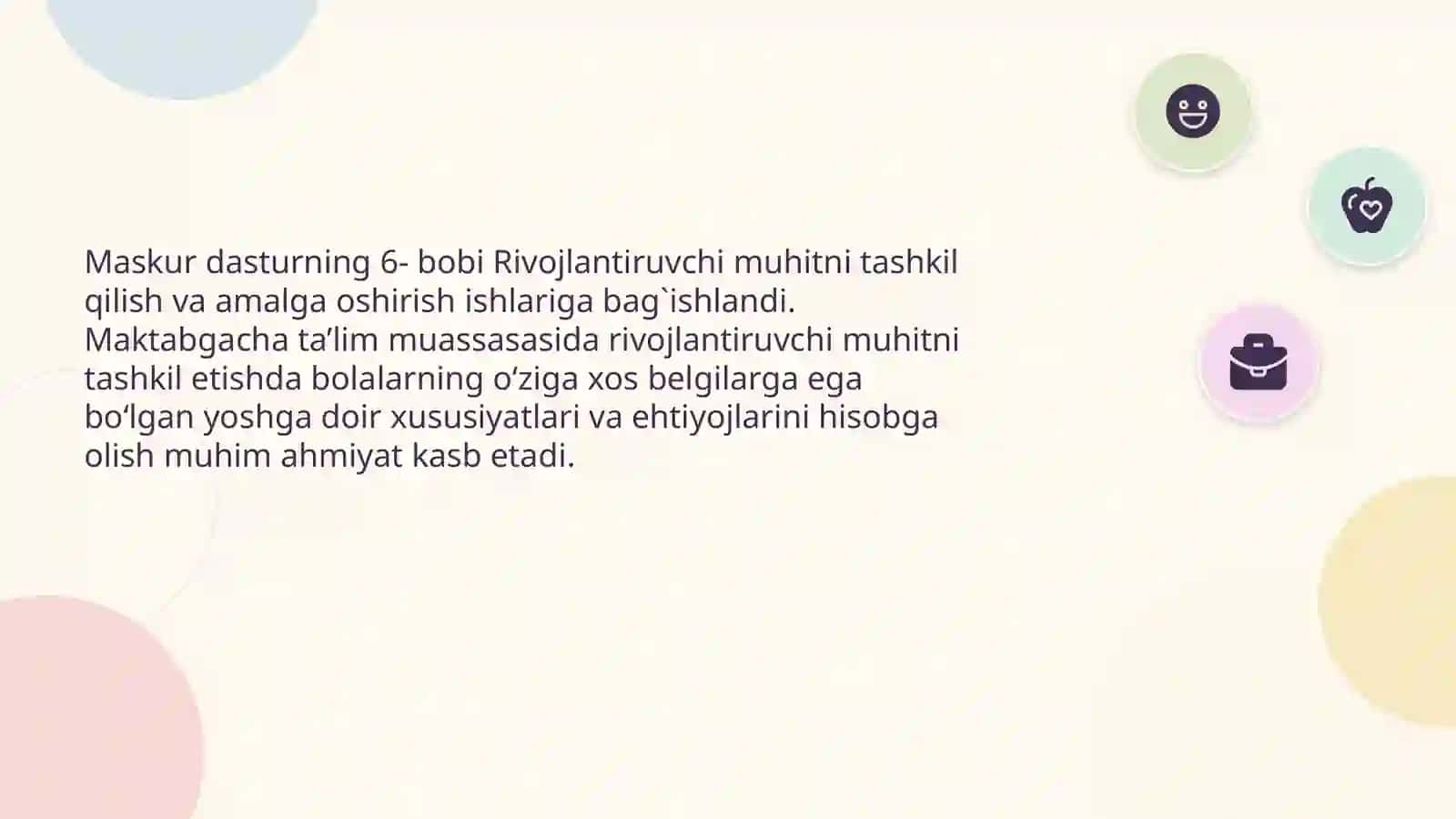 Maktabgacha ta’lim tashkilotlarida faol rivojlantiruvchi muhitni tashkil etishda STEAM ta’lim texnologiyasidan foydalanish 4