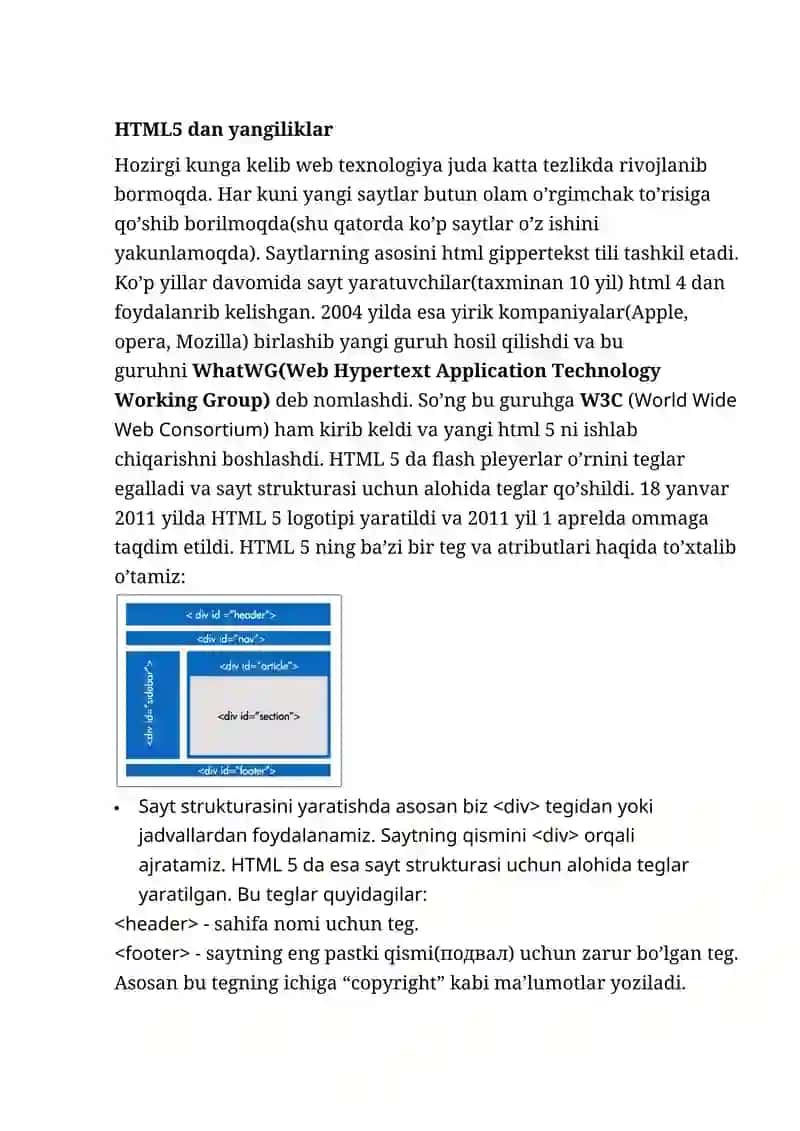 WWW va HTML 4
