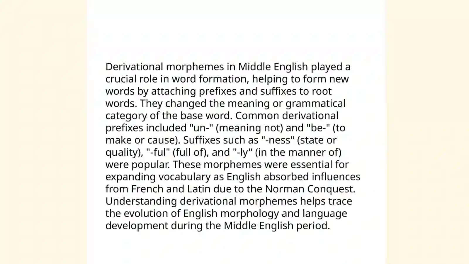 Morphology in middle English 4