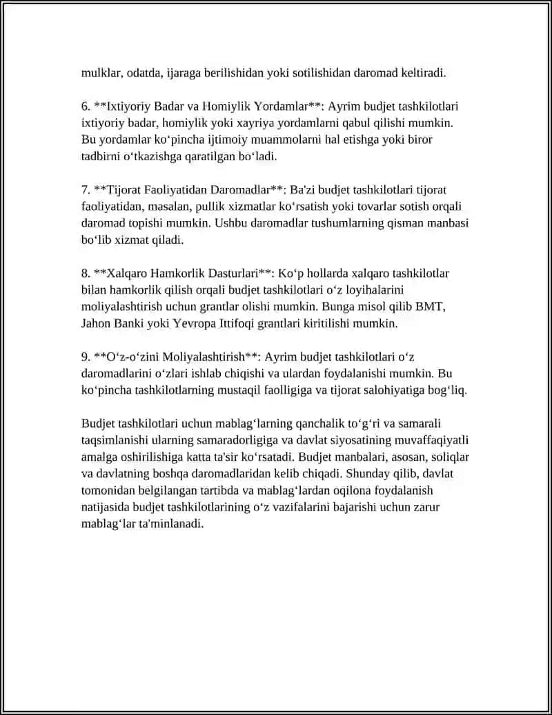 BUDJET TASHKILOTLARIDA PUL MABLAG‘LARI 4