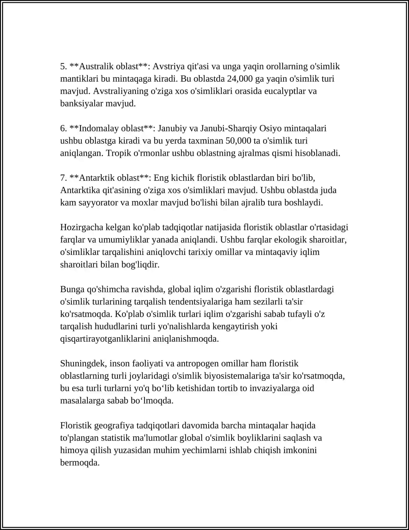 FLORISTIK OBLASTLARNING XOZIRGI AXVOLI 4