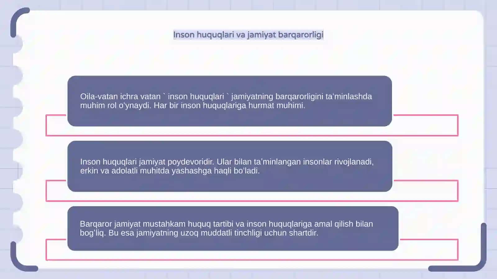 Oila-Vatan ichra vatan, inson huquqlari - jamiyat poydevori 4