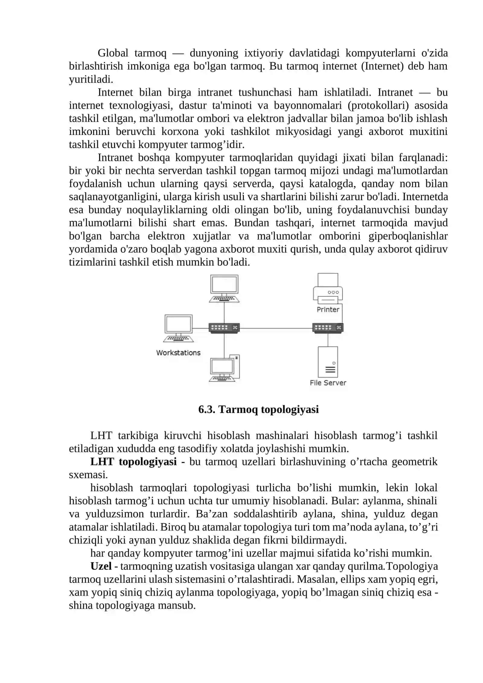 Ma’ruza 6. Kompyuter tarmoqlari 4