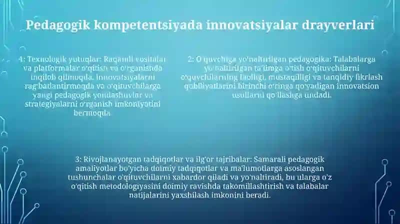 Pedagogik Komptentlikni Shakllantirishda Innovatsiya 4