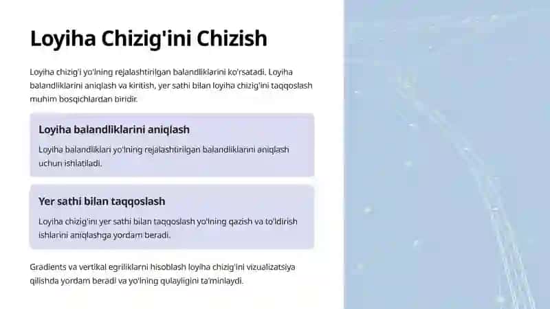 AutoCADda Yo'l Bo'ylama Kesimi Chizmasini Chizish 4