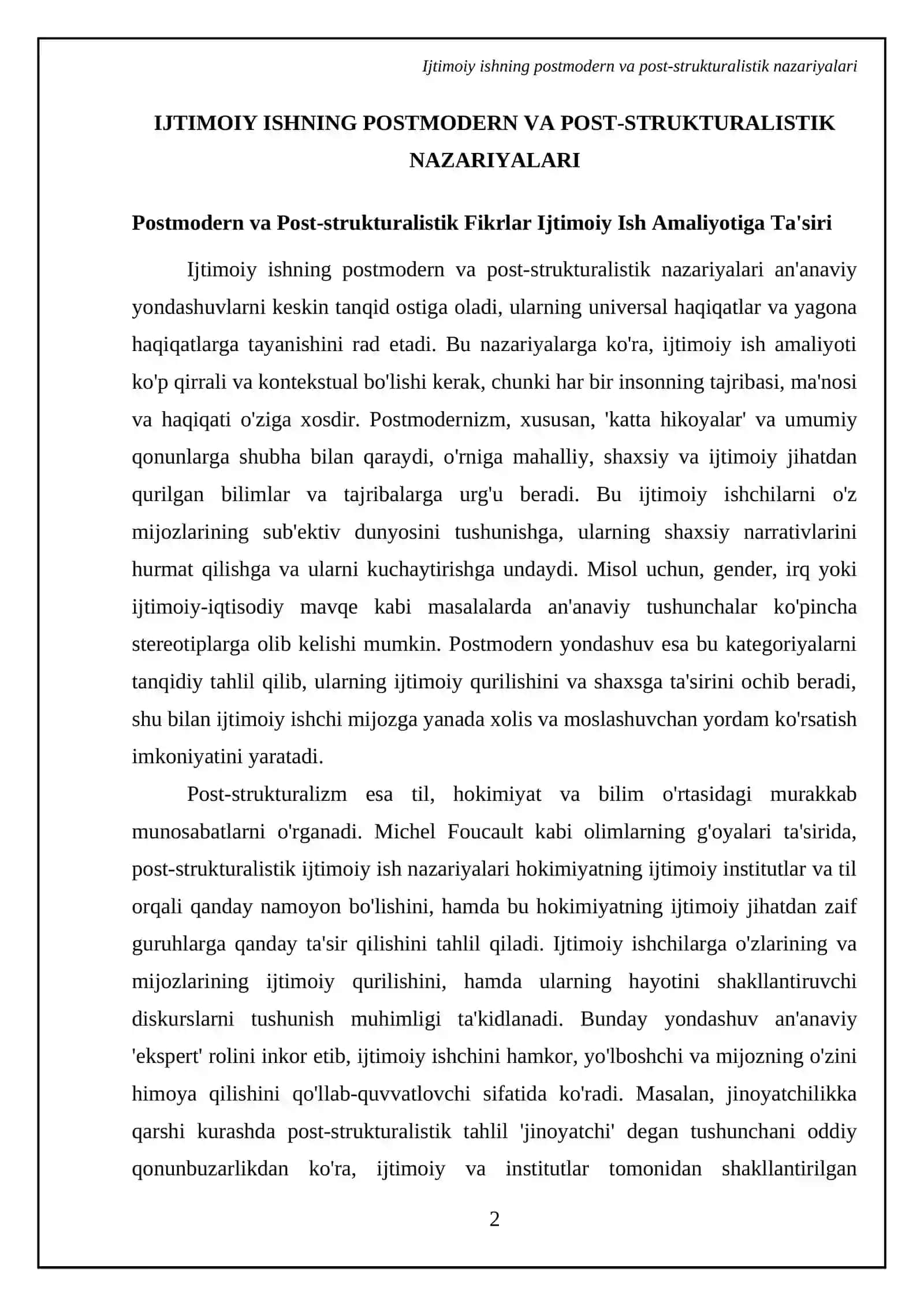Ijtimoiy ishning asosiy nazariyalari va modellari 4