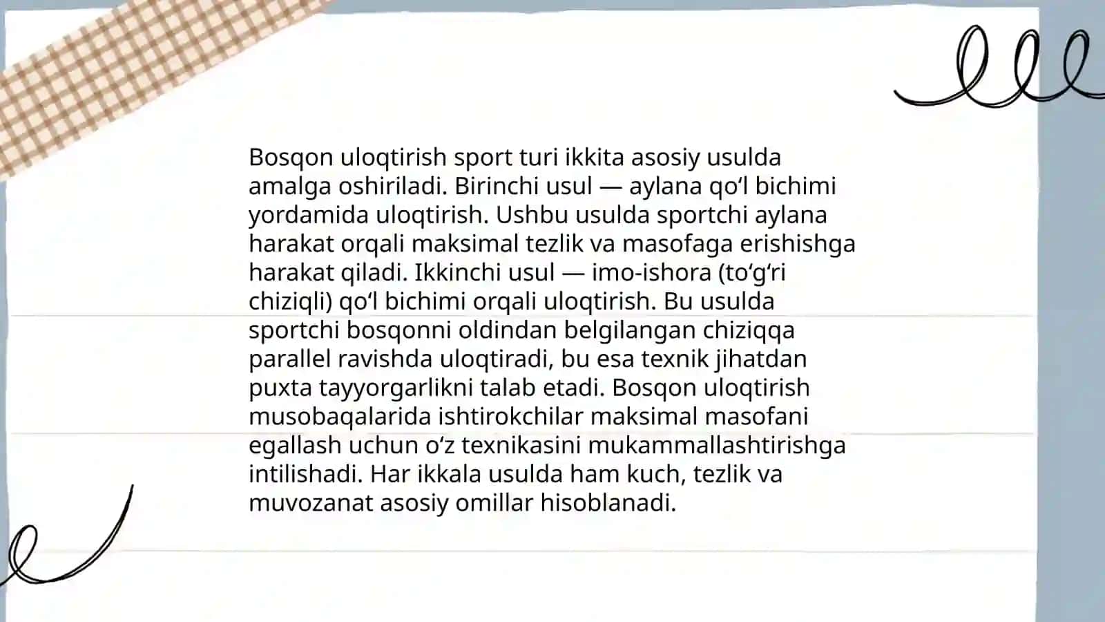 Mashg'ulotlar tayyorgarlik komponentlari 4