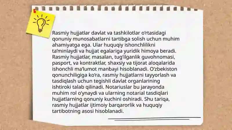 Muayyan hujjatlar va ularning turi 4