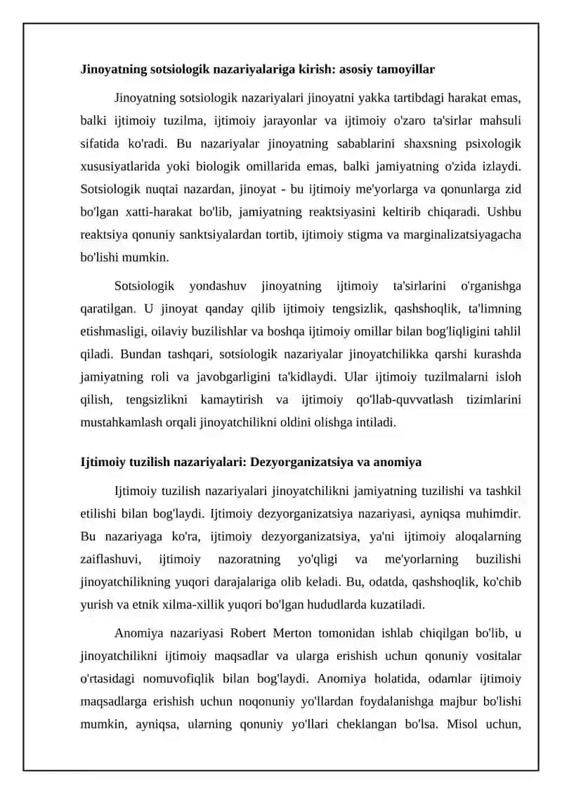 Jinoyatchilikning sotsial hodisa sifatidagi sotsiologik konsepsiyalari 4