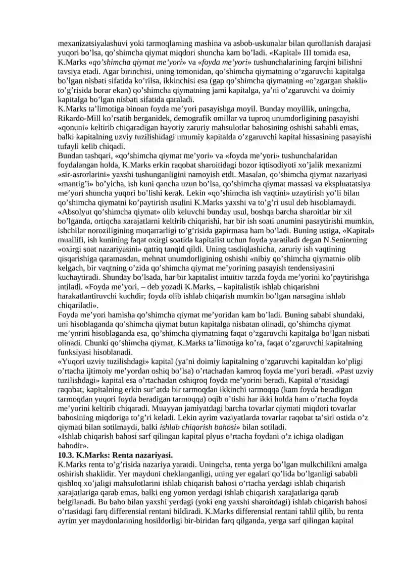 Karl Marks iqtisodiy ta'limoti 4