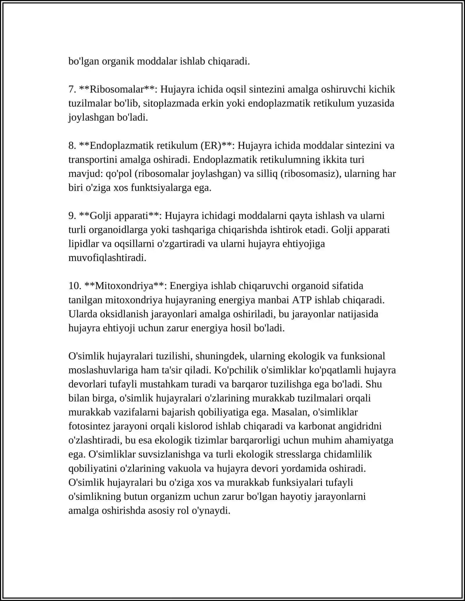 O'SIMLIK TO'QIMALARI VA VEGETATIV ORGANLARI 4