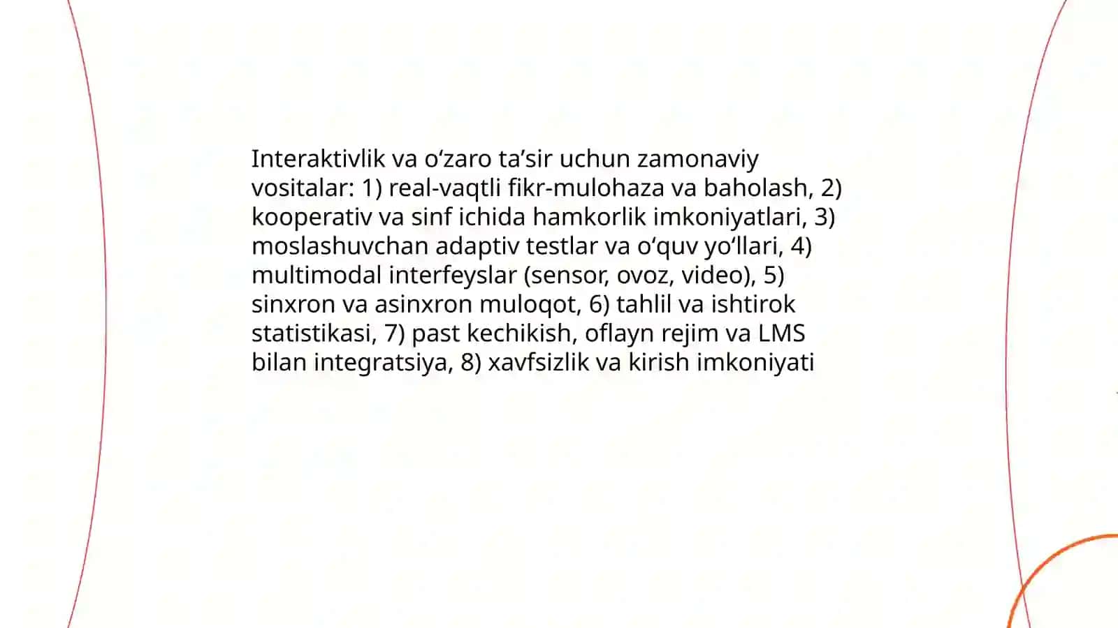 Oʻqitishning zamonaviy vositalariga qoʻyiladigan talablar 4