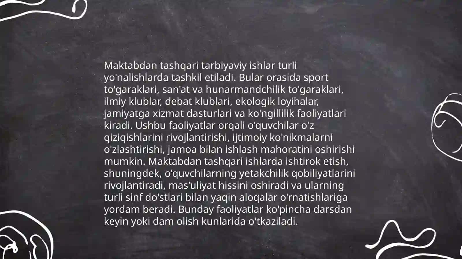 Sinfdan va maktabdan tashqari tarbiyaviy ishlarni tashkil etish 4