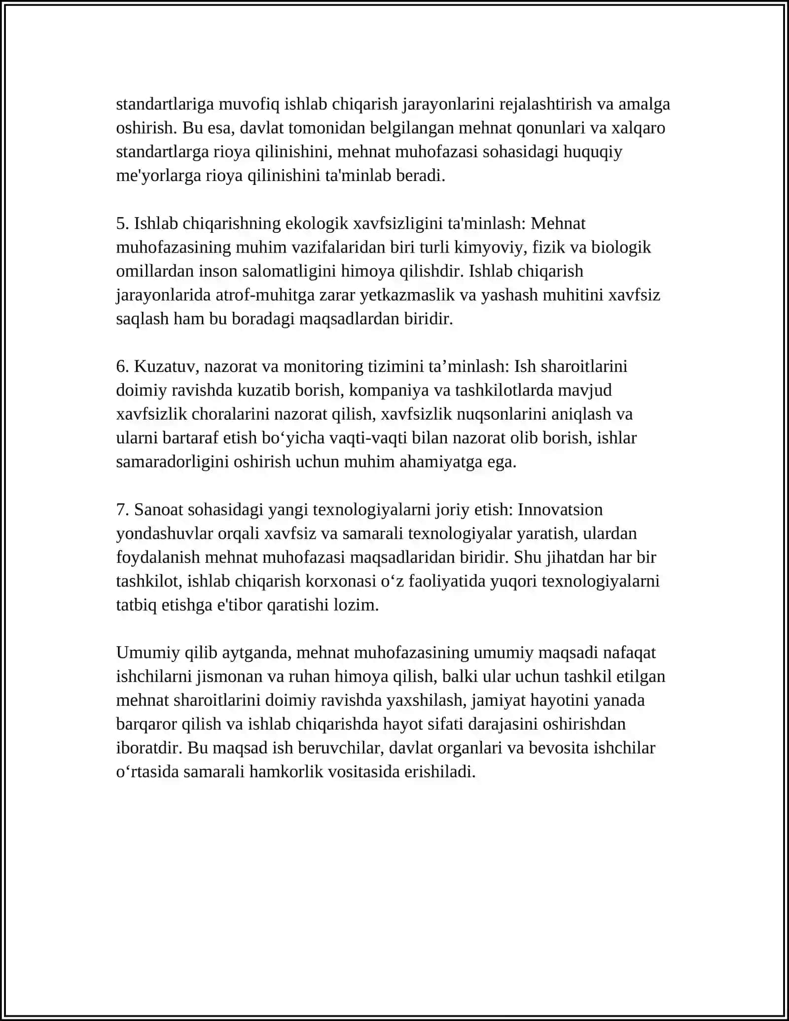 MEHNAT MUHOFAZASINING MAQSADI VA VAZIFALARI 4