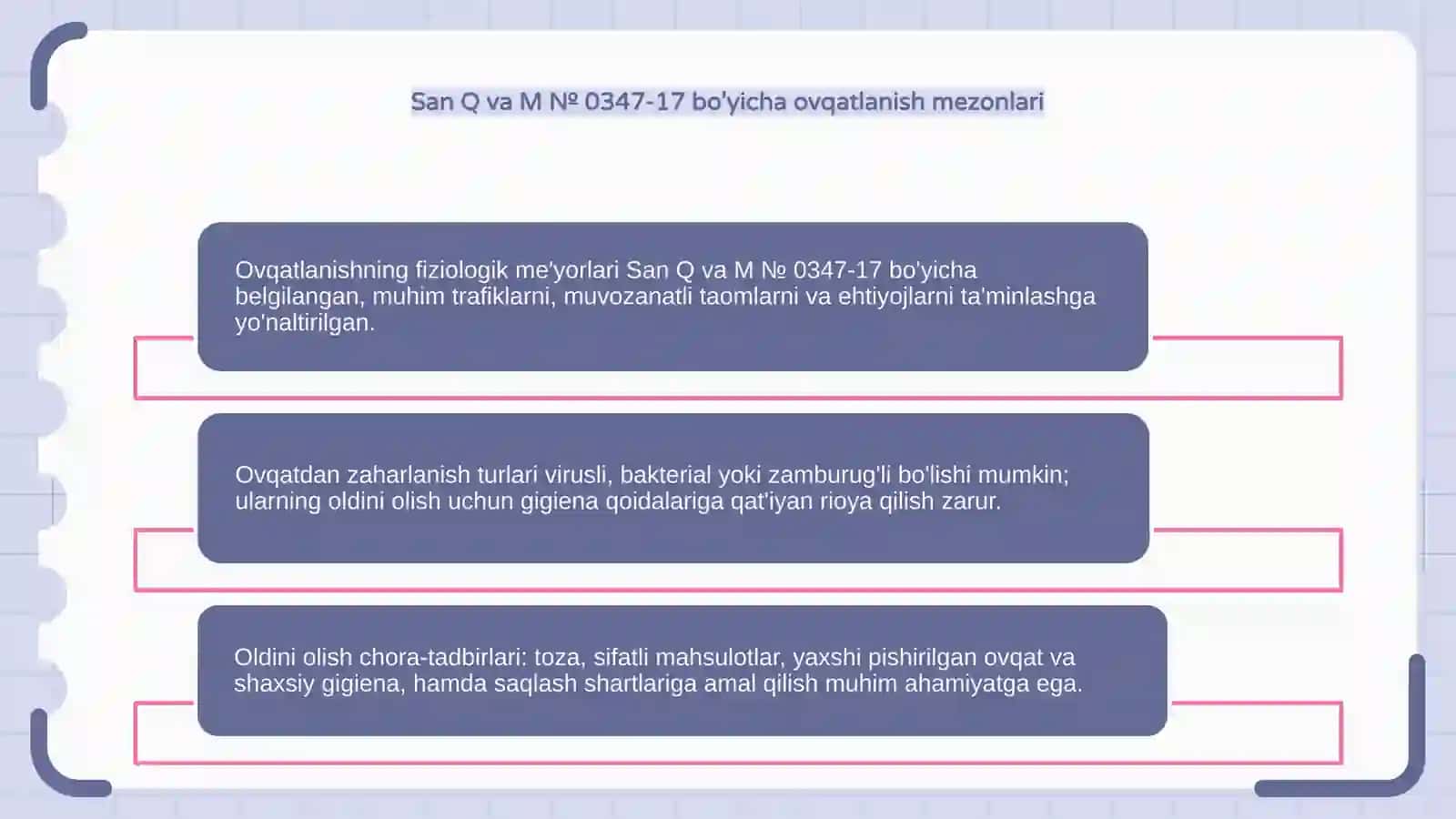 Ovqatlanish fiziologik me'yorlari 4