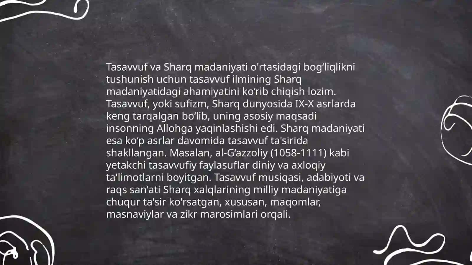Tasavvuf talimotining Sharq madaniyatiga ta'siri 4