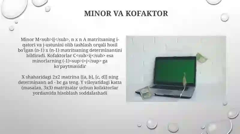 Katta Matritsalarning Determinanti 4