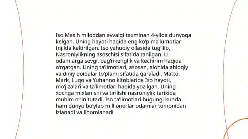 Xristianlikning paydo bo‘lishi, aqidalari, asosiy yo‘nalishlari, taʼlimotlari va manbalari 4