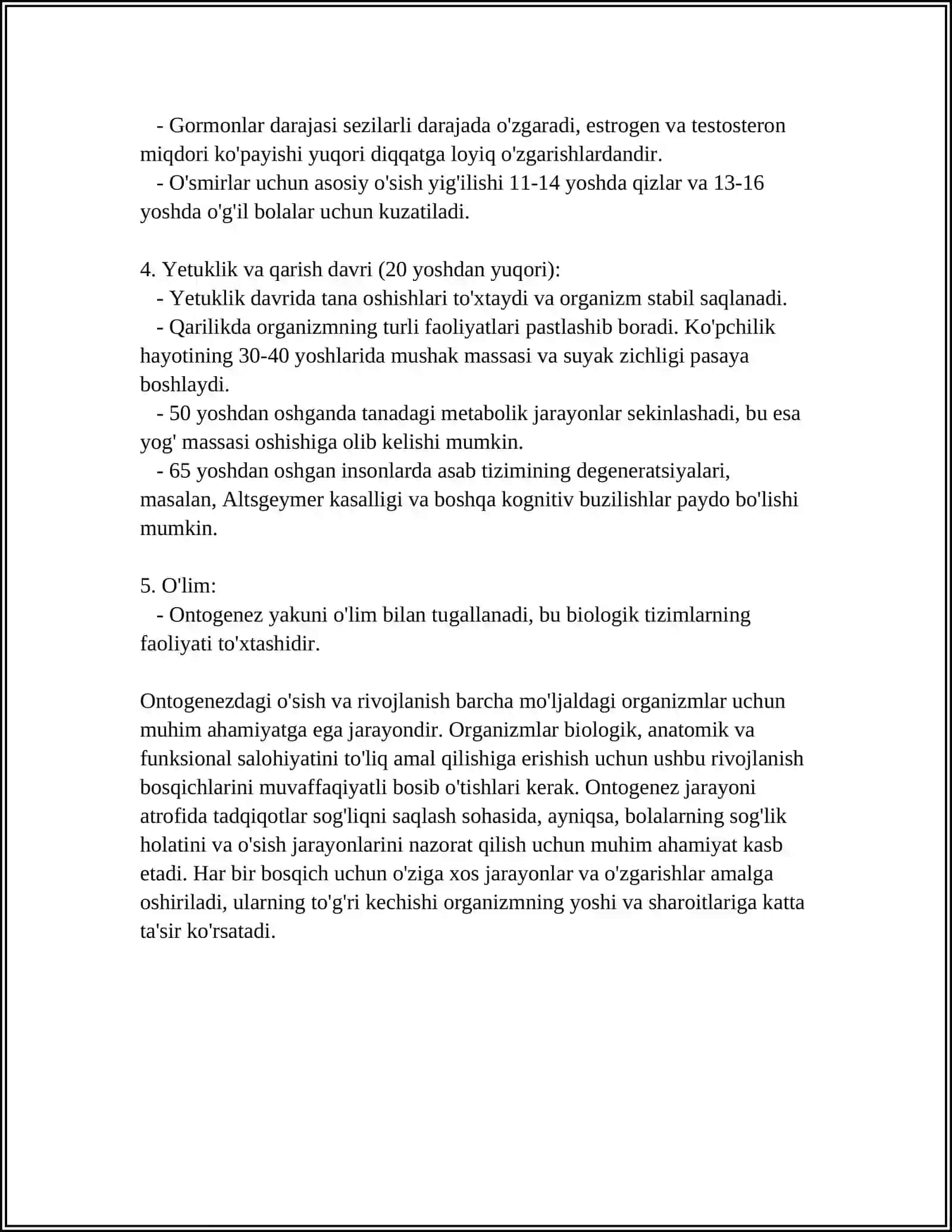 O'SISH VA RIVOJLANISH GETEROXRONIYASINI JADVAL VA SXEMALAR TARZIDA O'RGANIB CHIQISH 4