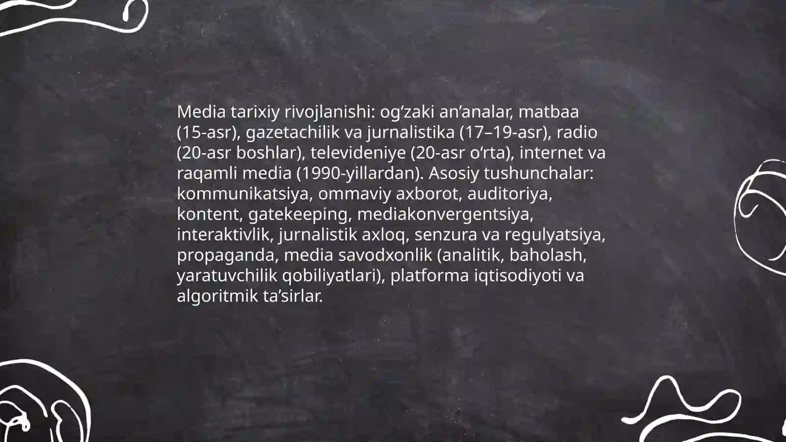 Media savodxonlik madaniyati.Fanga kirish 4
