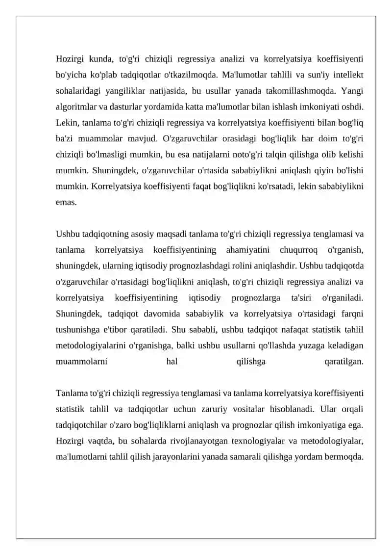 Tanlama to'g'ri chiziqli regressiya 4