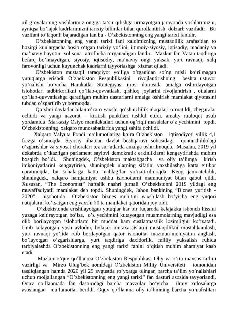 O‘zbekistonning eng yangi tarixi 4