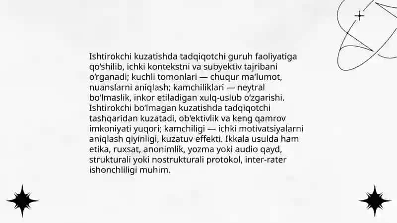Psixologiya tadqiqot metodlari kuzatish eksperiment 4