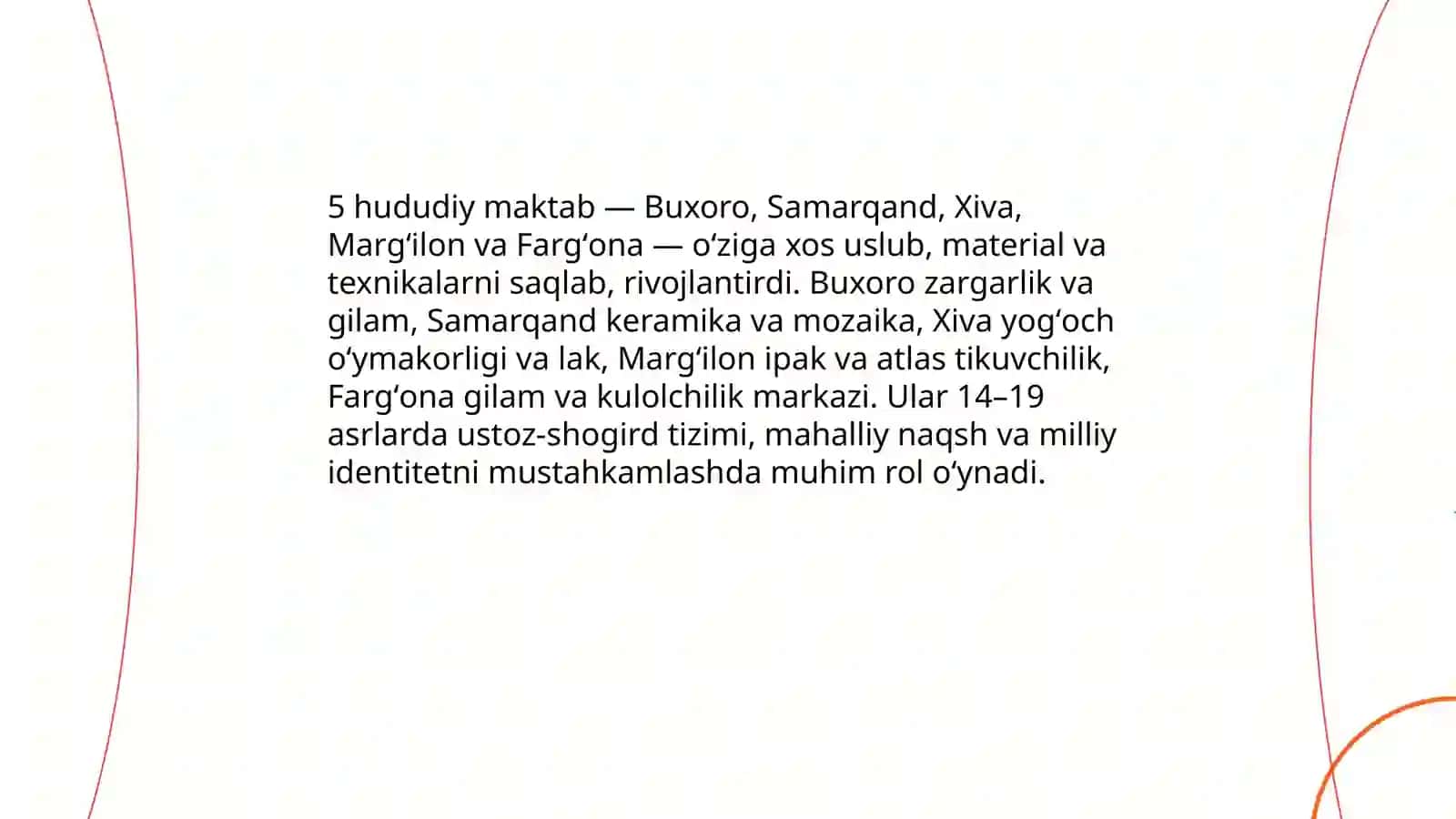Oʻzbekistonda xalq amaliy san'ati va milliy hunarmandchilikning rivojlanishi 4
