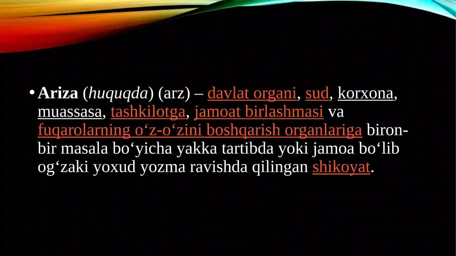 Malumotaxborotxujjatlari: Ariza, Ishonchnoma, Tilxat, Tavsifnoma 4