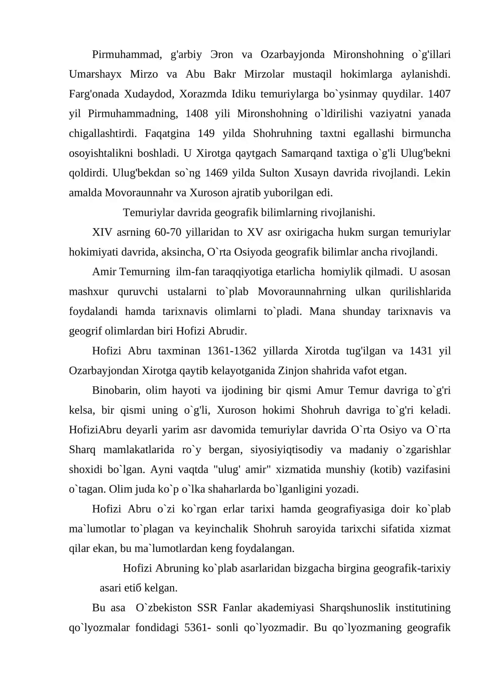 Amir Temur va Temuriylar davri tarixiy geografiyasi 4