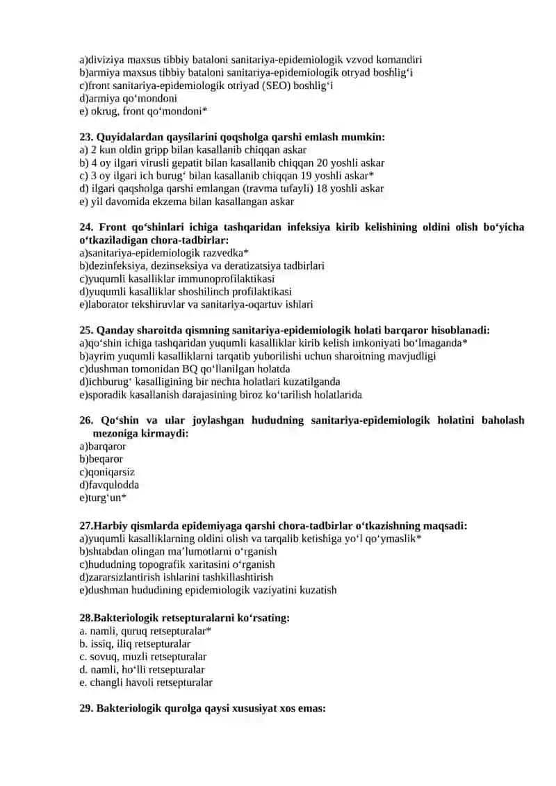 Dushmaning biologik quroli. Bakteriologik qurol haqida tushuncha 4