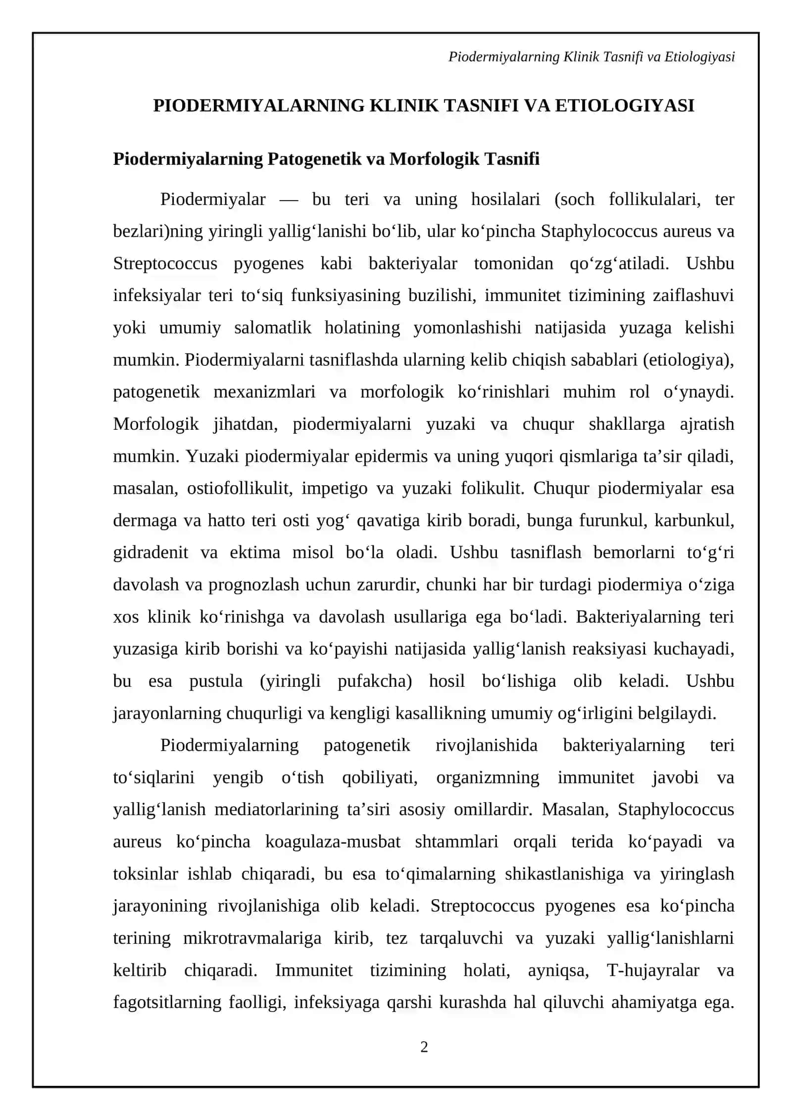 Piodermiyalarning Klinik Tasnifi va Etiologiyasi 4